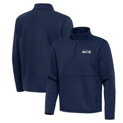 Seattle Seahawks Antigua Twist Quarter-Zip Pullover Jacket - Navy outlet