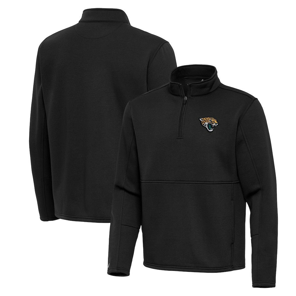 Jacksonville Jaguars Antigua Twist Quarter-Zip Pullover Jacket - Black sale