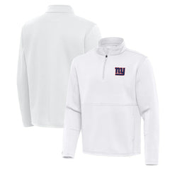 New York Giants Antigua Twist Quarter-Zip Pullover Jacket - White on sale
