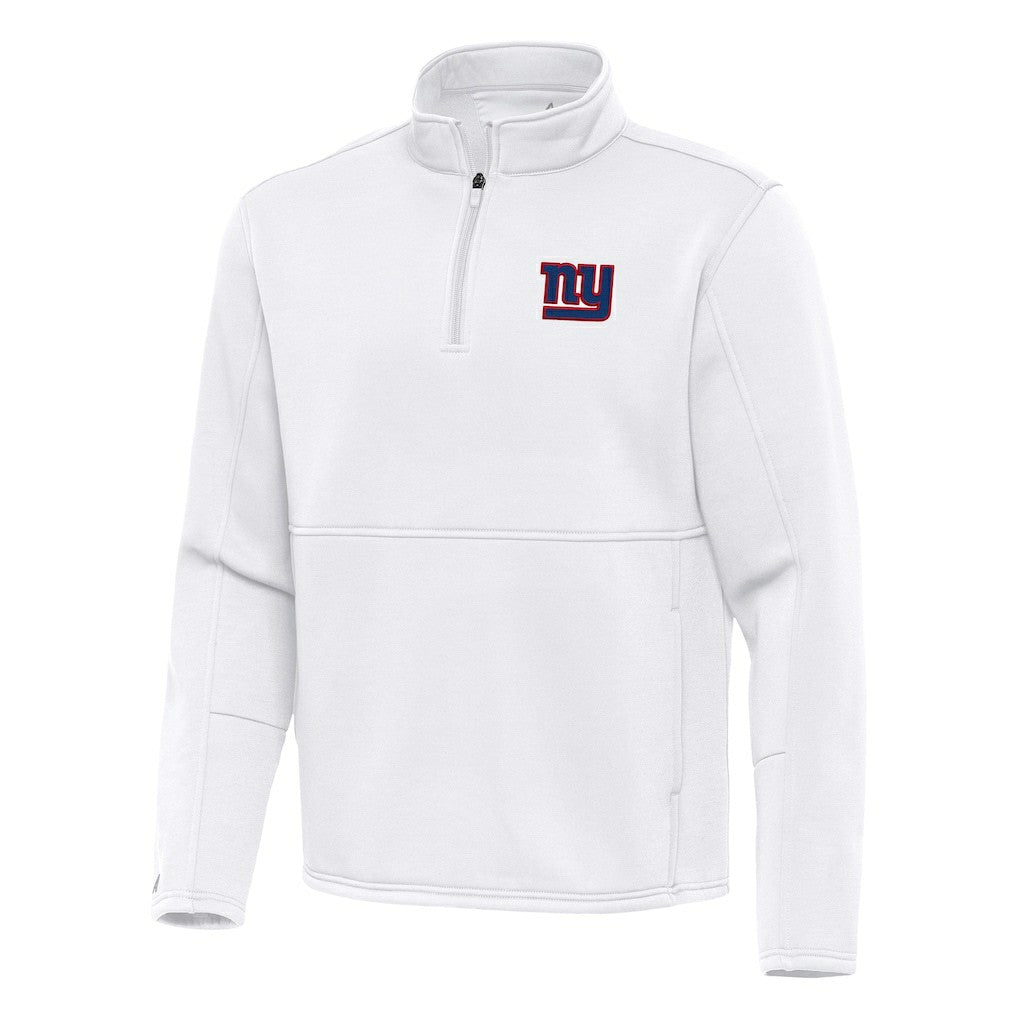 New York Giants Antigua Twist Quarter-Zip Pullover Jacket - White on sale