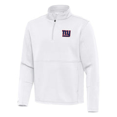 New York Giants Antigua Twist Quarter-Zip Pullover Jacket - White on sale