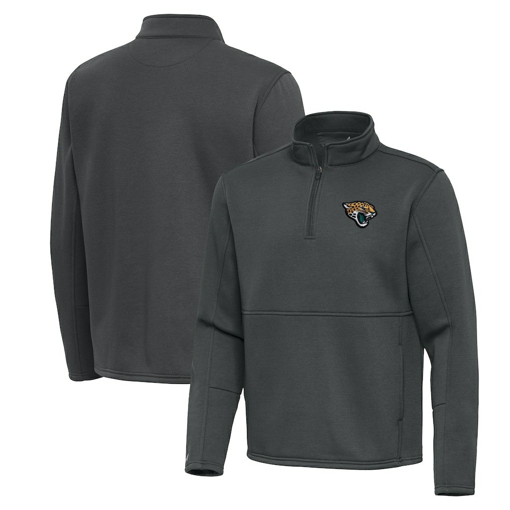 Jacksonville Jaguars Antigua Twist Quarter-Zip Pullover Jacket - Pewter online