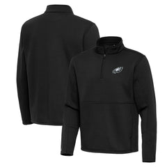 Philadelphia Eagles Antigua Twist Quarter-Zip Pullover Jacket - Black on sale