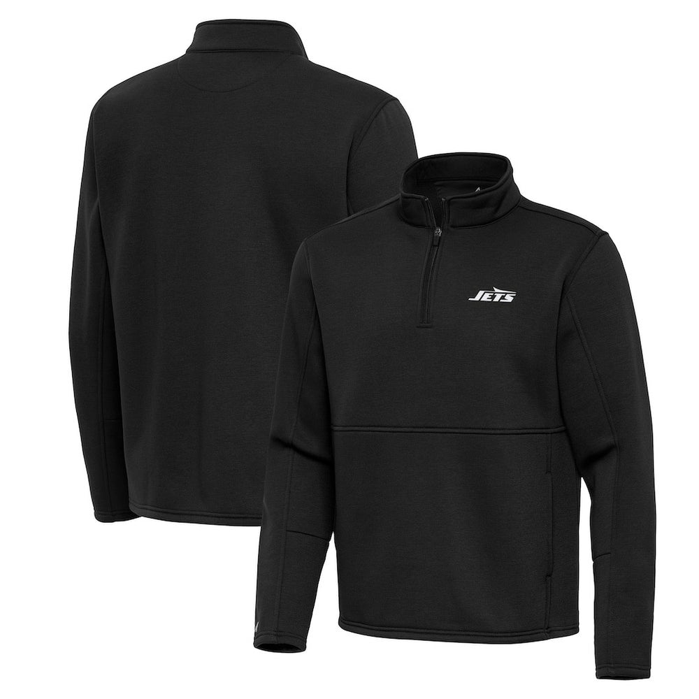 New York Jets Antigua Twist Quarter-Zip Pullover Jacket - Black online