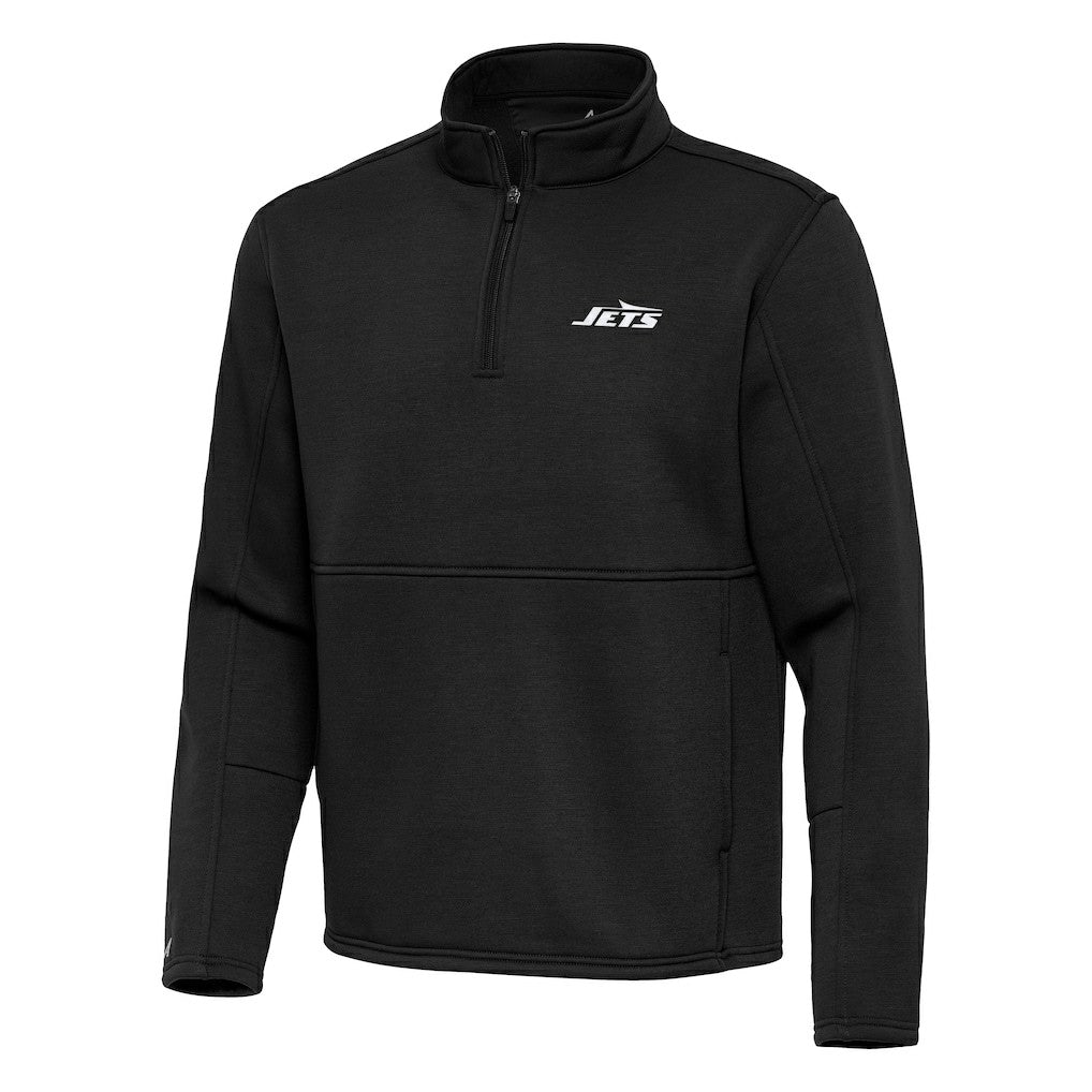 New York Jets Antigua Twist Quarter-Zip Pullover Jacket - Black online