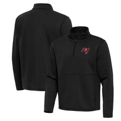 Tampa Bay Buccaneers Antigua Twist Quarter-Zip Pullover Jacket - Black for sale