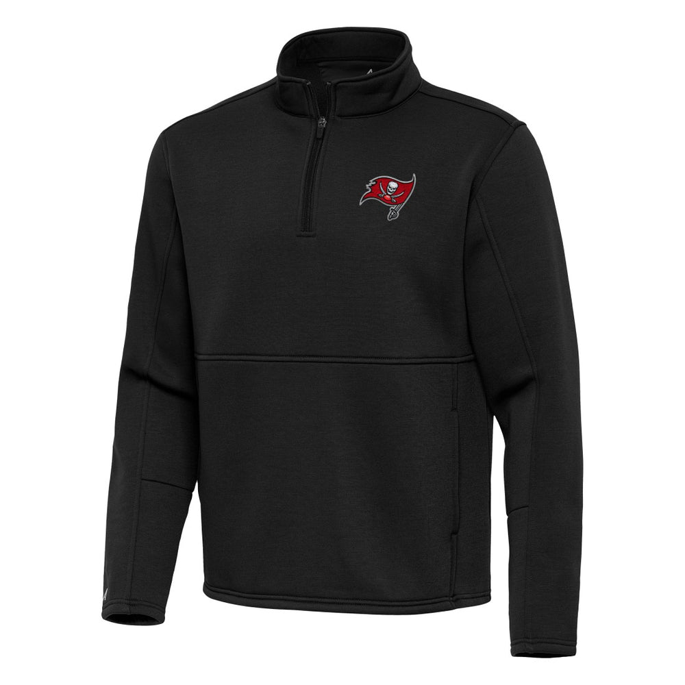 Tampa Bay Buccaneers Antigua Twist Quarter-Zip Pullover Jacket - Black for sale
