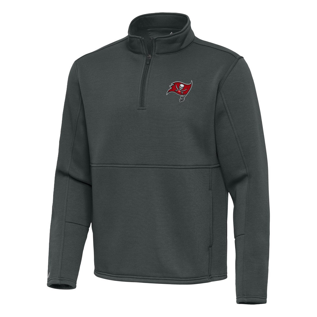 Tampa Bay Buccaneers Antigua Twist Quarter-Zip Pullover Jacket - Pewter on sale