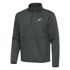 Philadelphia Eagles Antigua Twist Quarter-Zip Pullover Jacket - Pewter for sale