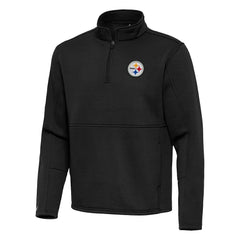 Pittsburgh Steelers Antigua Twist Quarter-Zip Pullover Jacket - Black outlet