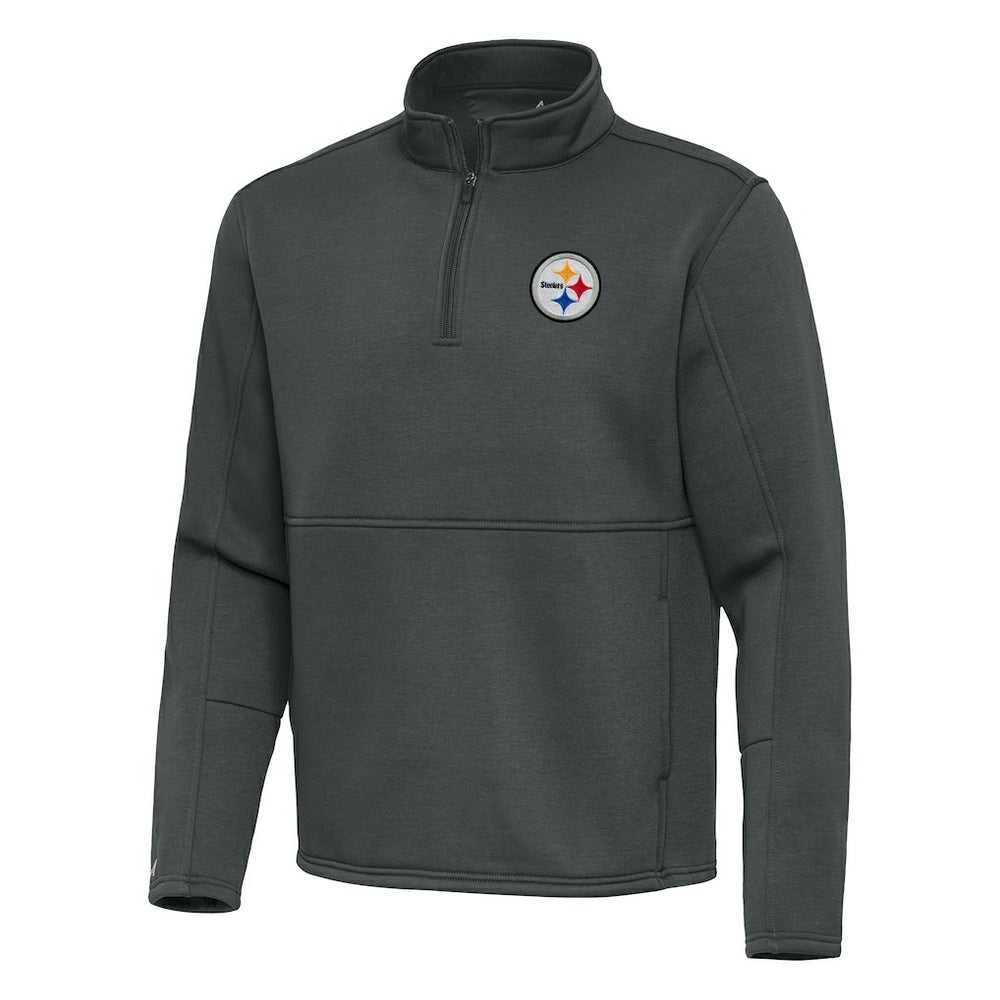 Pittsburgh Steelers Antigua Twist Quarter-Zip Pullover Jacket - Pewter online