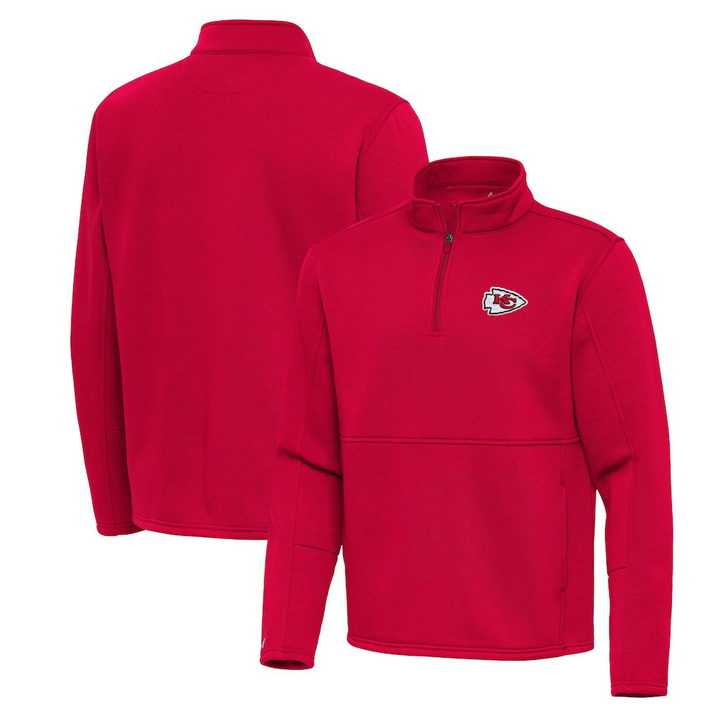 Kansas City Chiefs Antigua Twist Quarter-Zip Pullover Jacket - Red discount