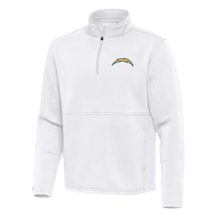 Los Angeles Chargers Antigua Twist Quarter-Zip Pullover Jacket - White sale