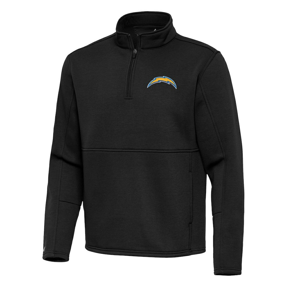 Los Angeles Chargers Antigua Twist Quarter-Zip Pullover Jacket - Black outlet