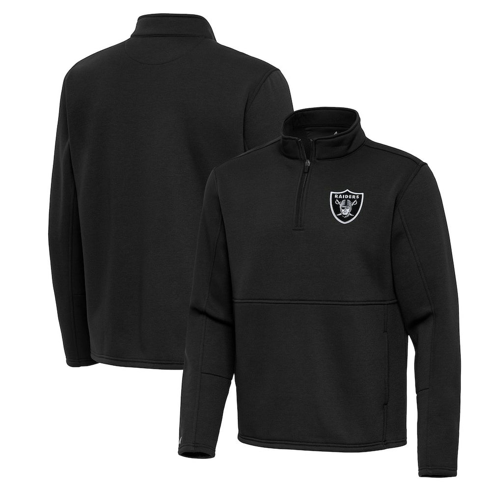 Las Vegas Raiders Antigua Twist Quarter-Zip Pullover Jacket - Black discount