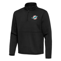 Miami Dolphins Antigua Twist Quarter-Zip Pullover Jacket - Black outlet