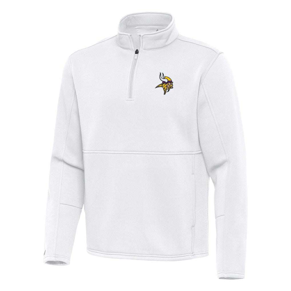 Minnesota Vikings Antigua Twist Quarter-Zip Pullover Jacket - White discount