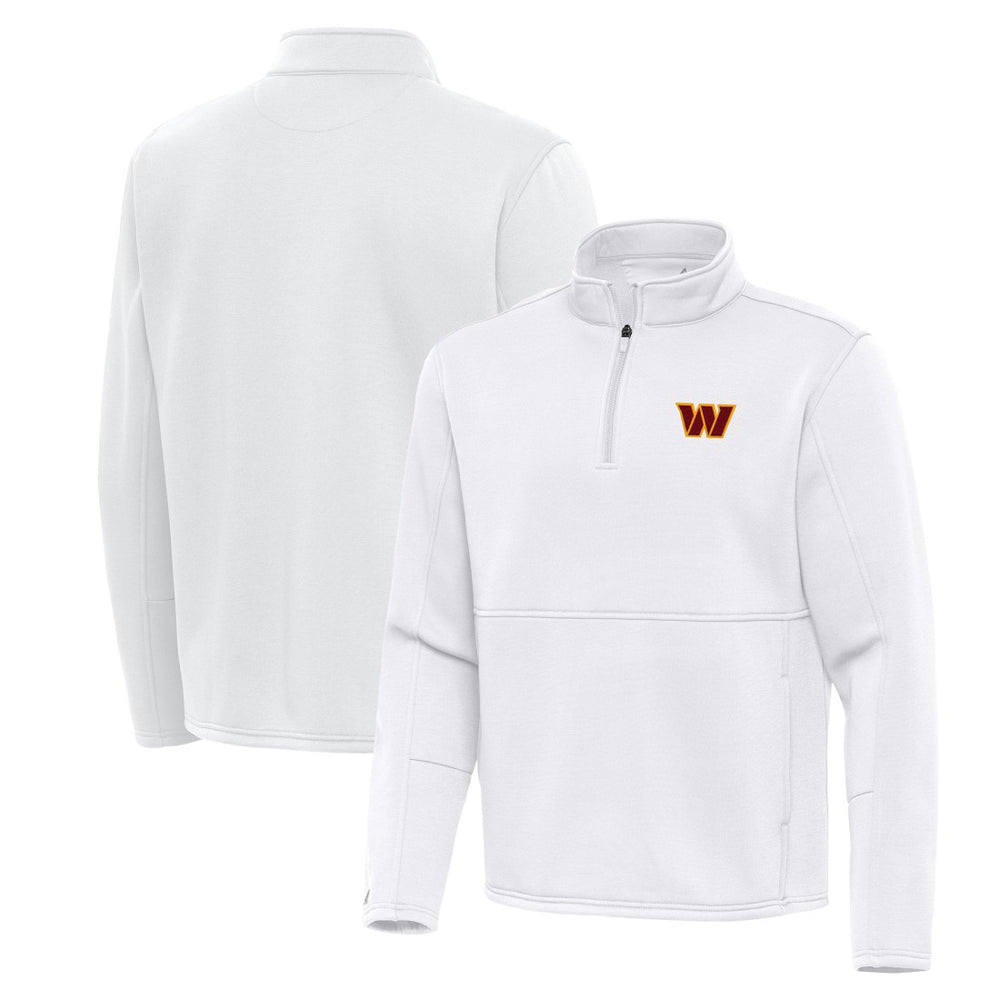 Washington Commanders Antigua Twist Quarter-Zip Pullover Jacket - White sale