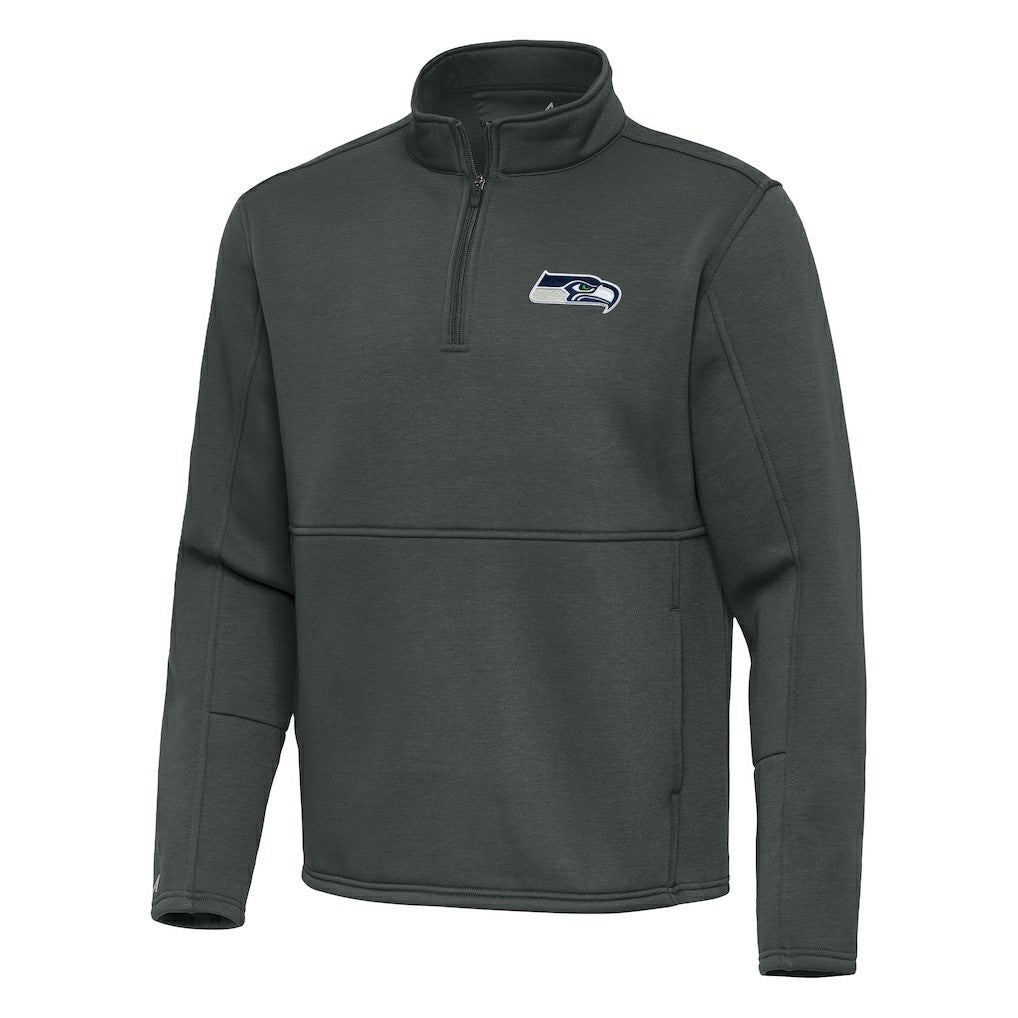 Seattle Seahawks Antigua Twist Quarter-Zip Pullover Jacket - Pewter sale