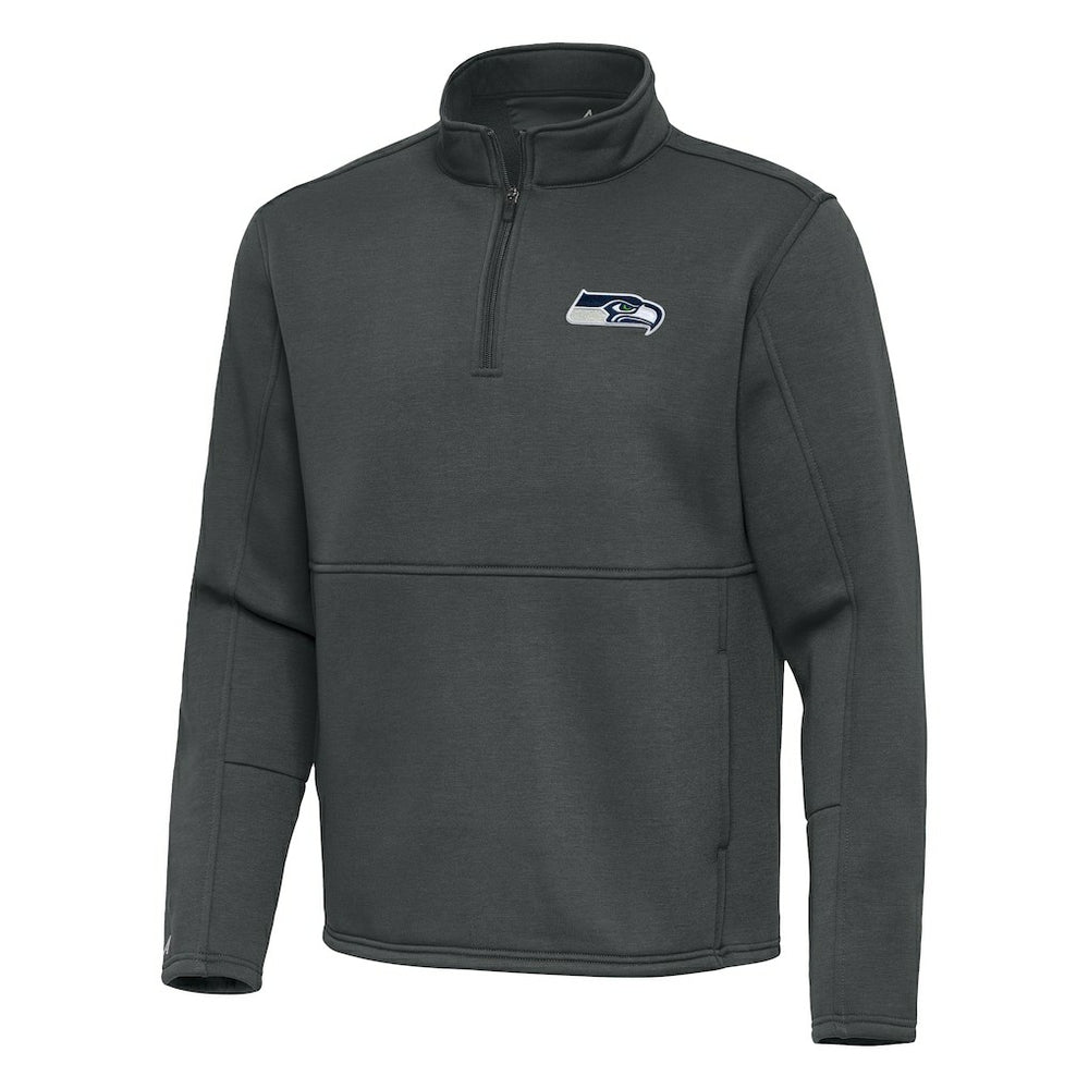 Seattle Seahawks Antigua Twist Quarter-Zip Pullover Jacket - Pewter sale