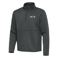 Seattle Seahawks Antigua Twist Quarter-Zip Pullover Jacket - Pewter sale