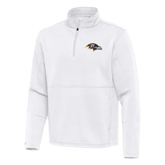 Baltimore Ravens Antigua Twist Quarter-Zip Pullover Jacket - White on sale