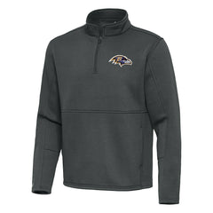 Baltimore Ravens Antigua Twist Quarter-Zip Pullover Jacket - Pewter for sale
