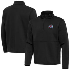 Colorado Avalanche Antigua Twist Quarter-Zip Pullover Jacket Black