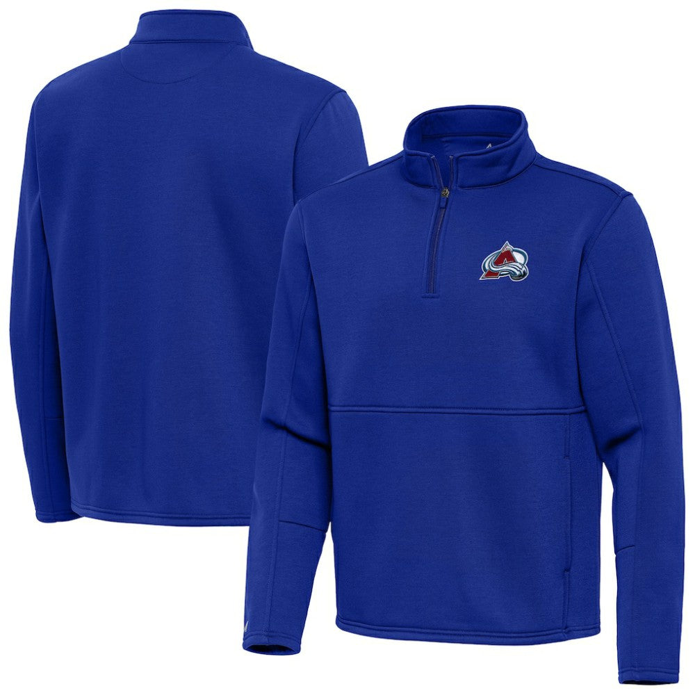 Colorado Avalanche Antigua Twist Quarter-Zip Pullover Jacket Navy