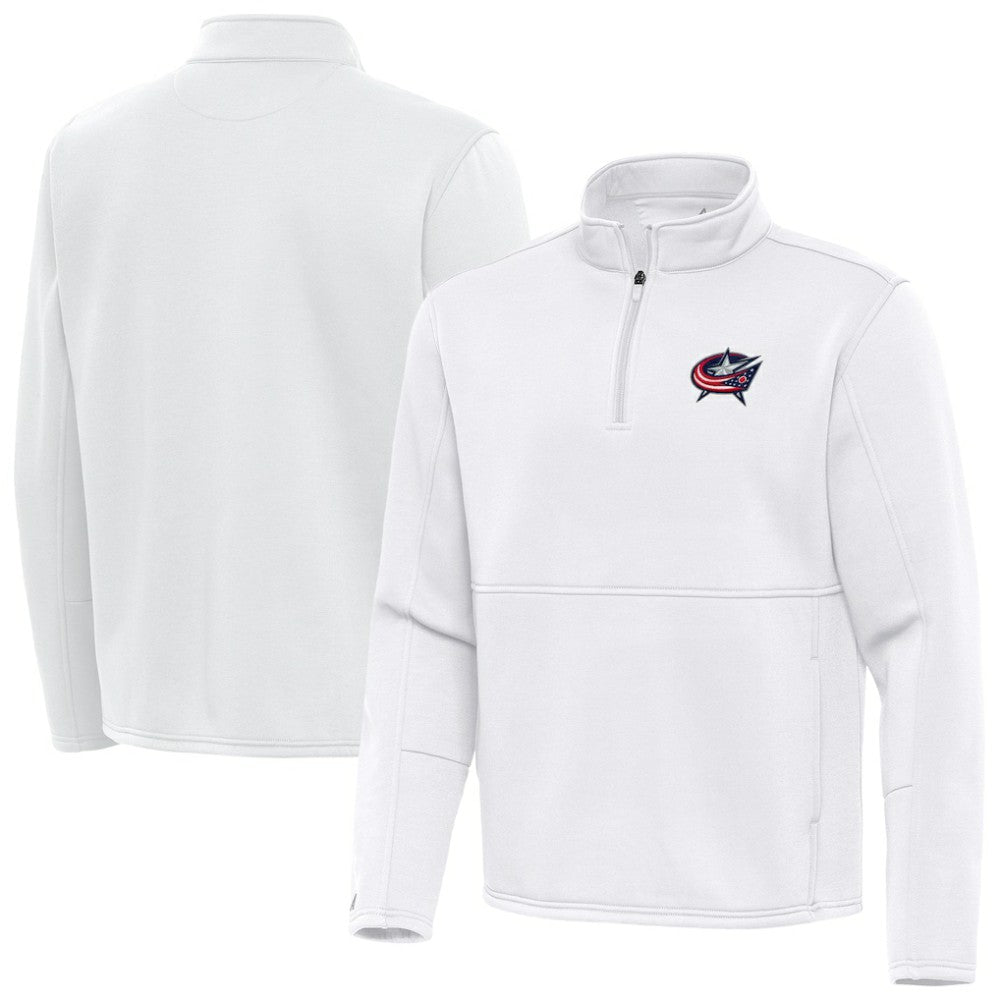 Columbus Blue Jackets Antigua Twist Quarter-Zip Pullover Jacket White