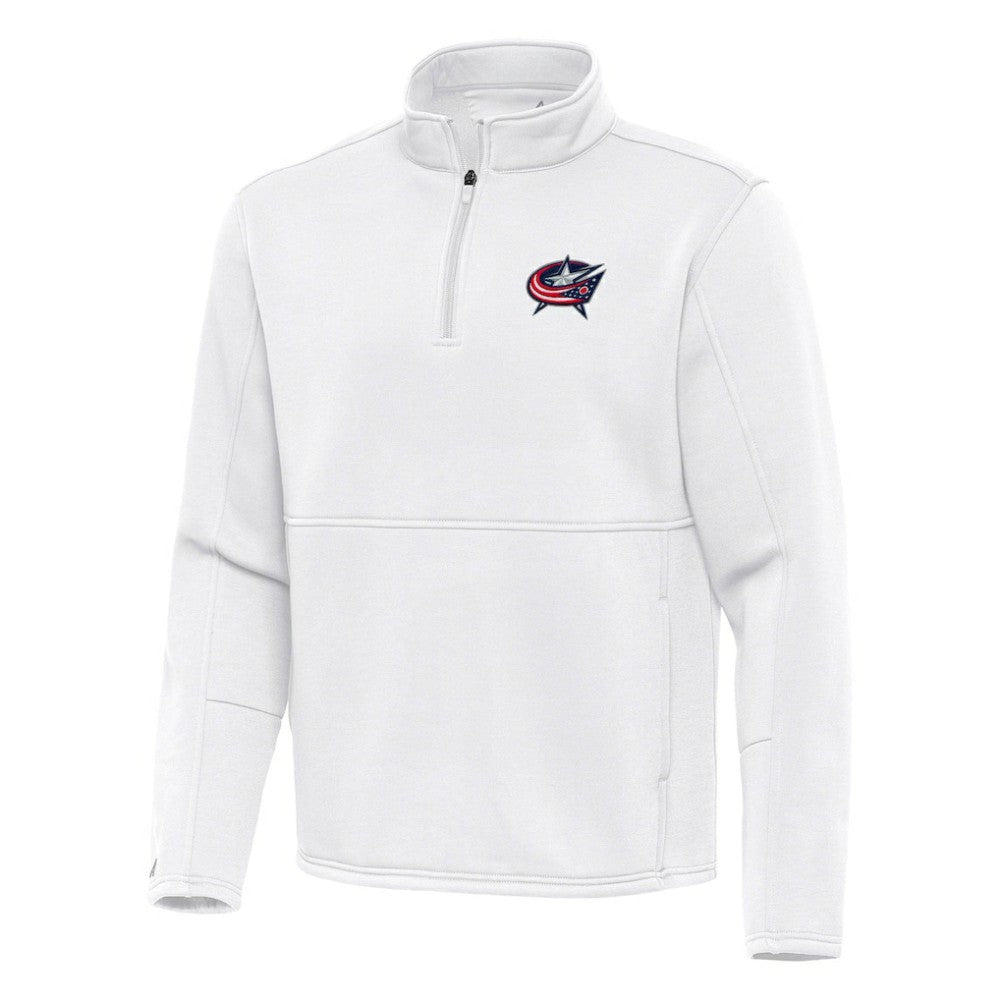 Columbus Blue Jackets Antigua Twist Quarter-Zip Pullover Jacket White