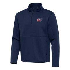 Columbus Blue Jackets Antigua Twist Quarter-Zip Pullover Jacket Navy