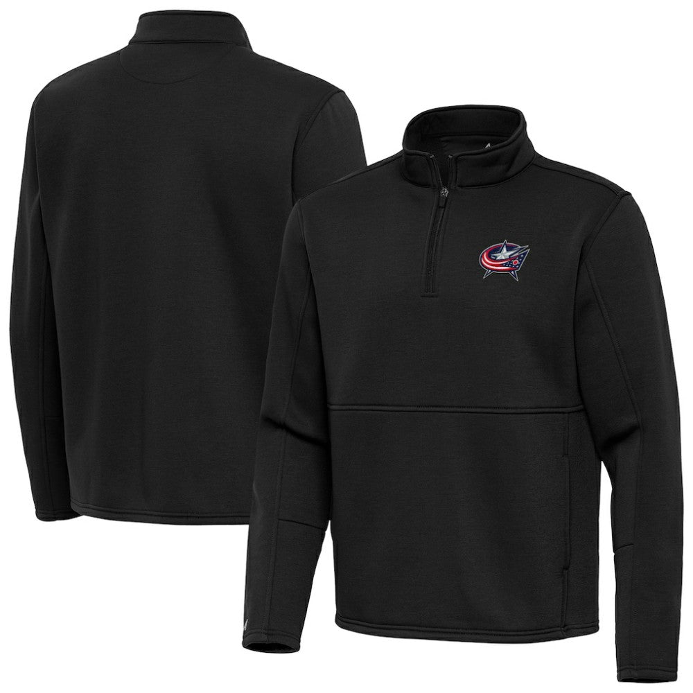 Columbus Blue Jackets Antigua Twist Quarter-Zip Pullover Jacket Black