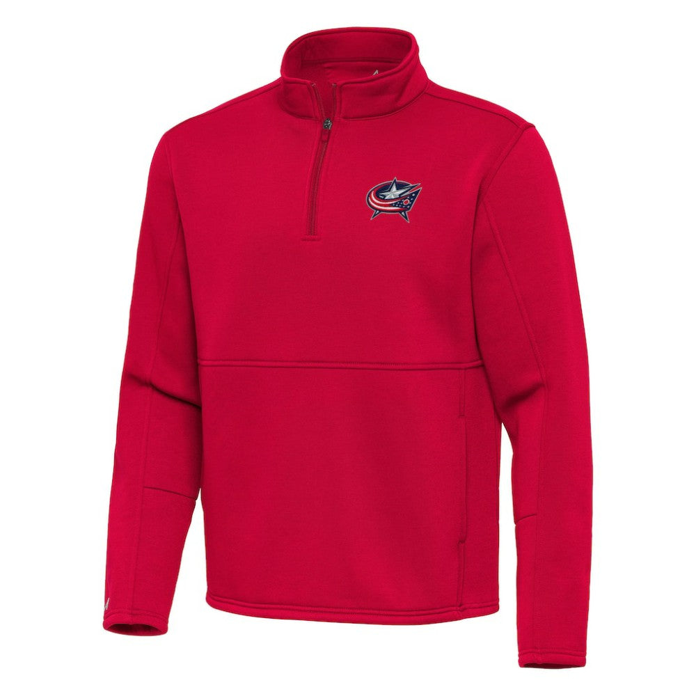 Columbus Blue Jackets Antigua Twist Quarter-Zip Pullover Jacket Red