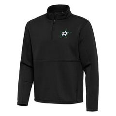Dallas Stars Antigua Twist Quarter-Zip Pullover Jacket Black