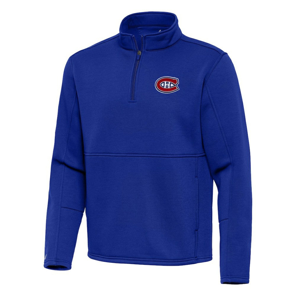 Montreal Canadiens Antigua Twist Quarter-Zip Pullover Jacket Blue