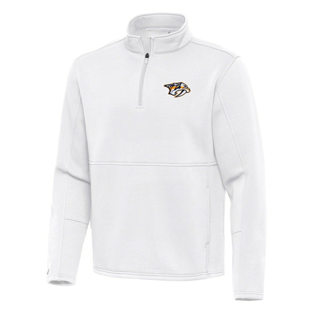 Nashville Predators Antigua Twist Quarter-Zip Pullover Jacket White