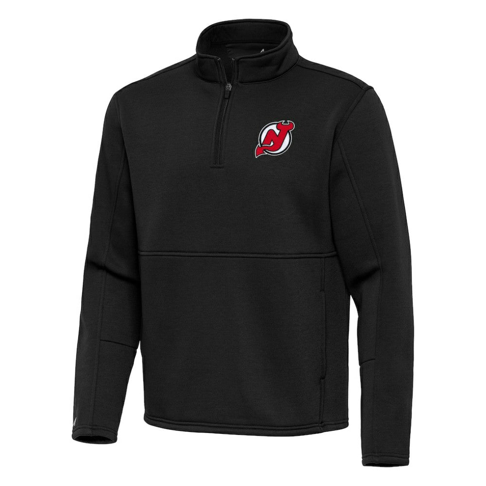 New Jersey Devils Antigua Twist Quarter-Zip Pullover Jacket Black