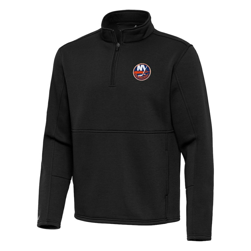 New York Islanders Antigua Twist Quarter-Zip Pullover Jacket Black