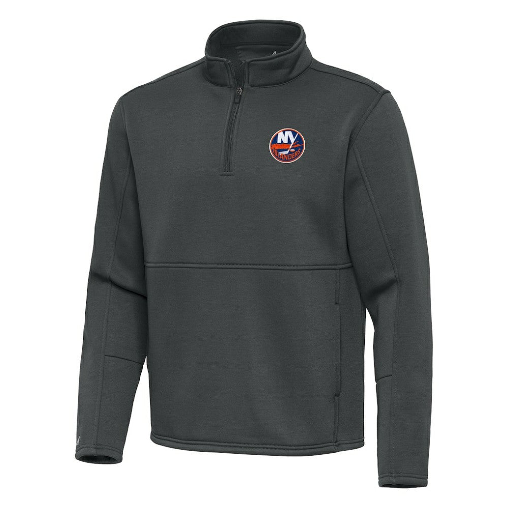 New York Islanders Antigua Twist Quarter-Zip Pullover Jacket Pewter