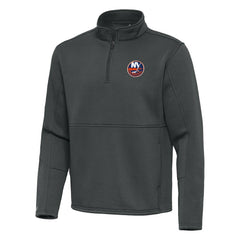 New York Islanders Antigua Twist Quarter-Zip Pullover Jacket Pewter
