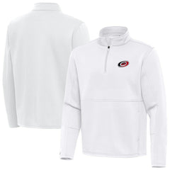 Carolina Hurricanes Antigua Twist Quarter-Zip Pullover Jacket White