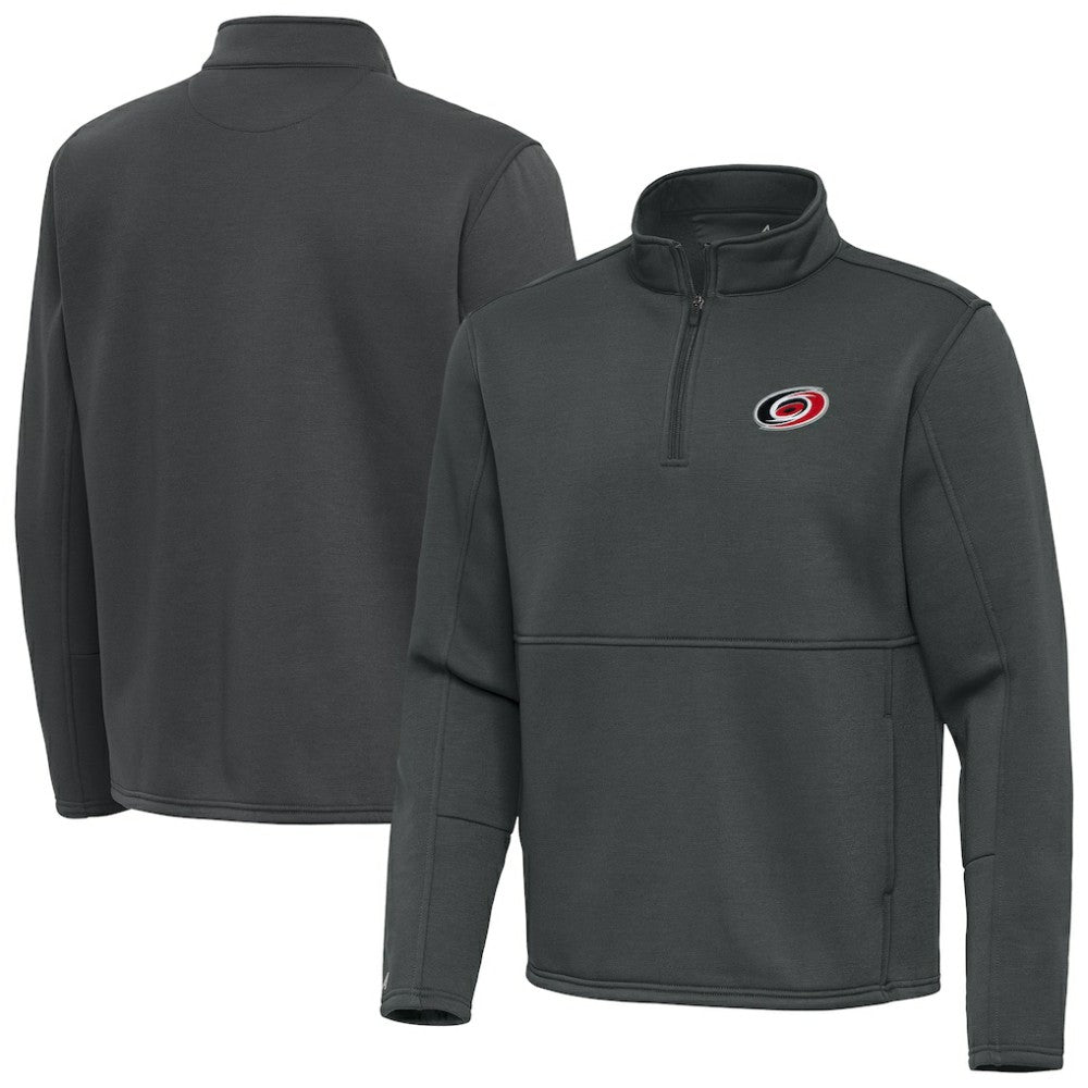 Carolina Hurricanes Antigua Twist Quarter-Zip Pullover Jacket Silver