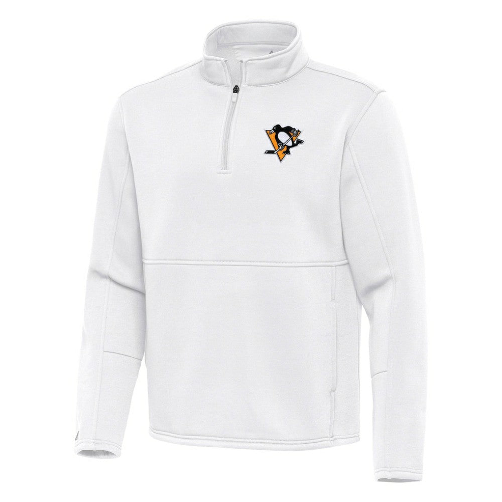 Pittsburgh Penguins Antigua Twist Quarter-Zip Pullover Jacket White