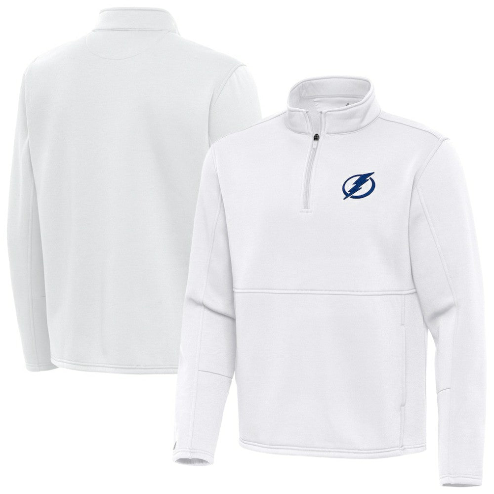 Tampa Bay Lightning Antigua Twist Quarter-Zip Pullover Jacket White