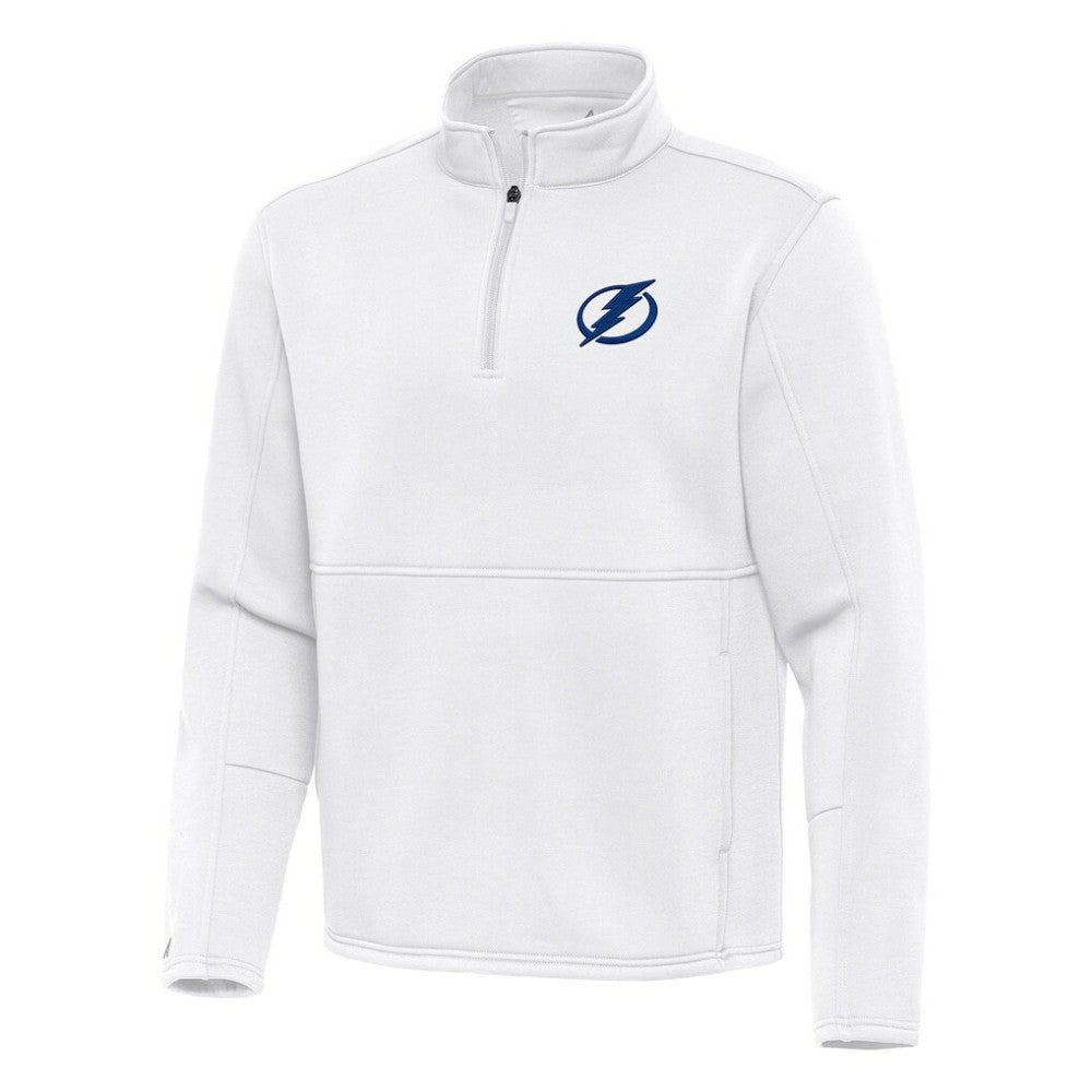 Tampa Bay Lightning Antigua Twist Quarter-Zip Pullover Jacket White