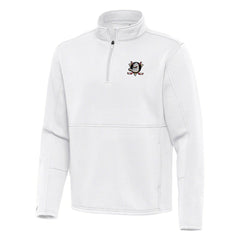 Anaheim Ducks Antigua Twist Quarter-Zip Pullover Jacket White