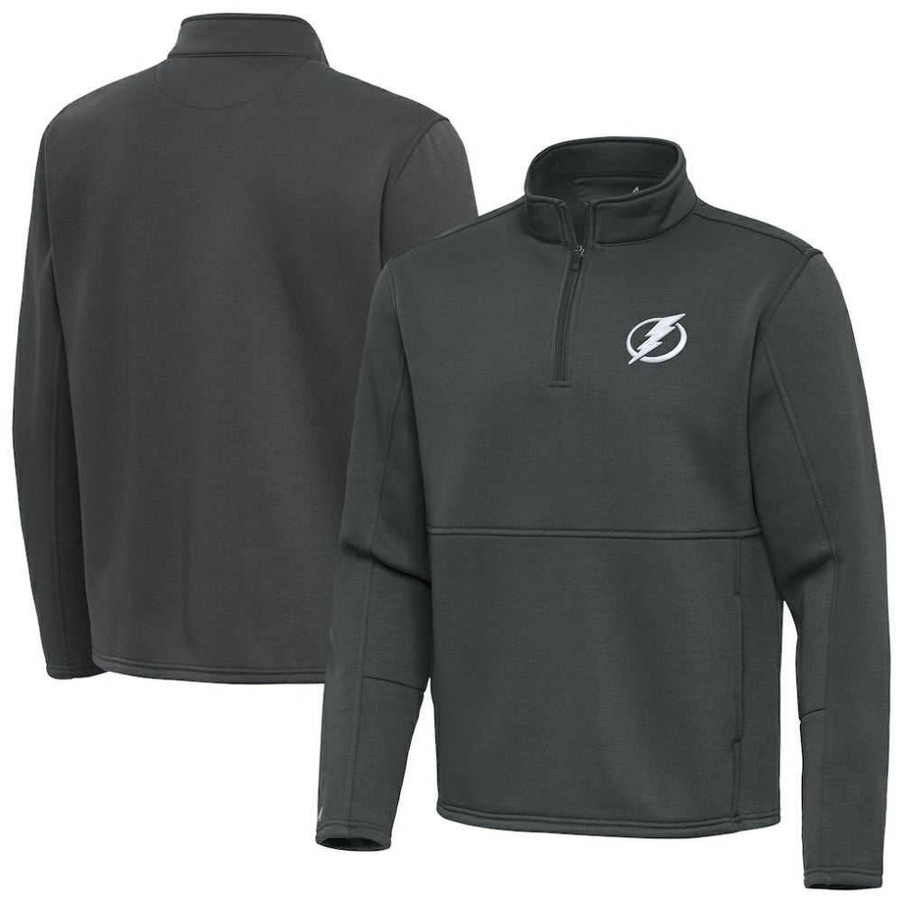 Tampa Bay Lightning Antigua Twist Quarter-Zip Pullover Jacket Pewter