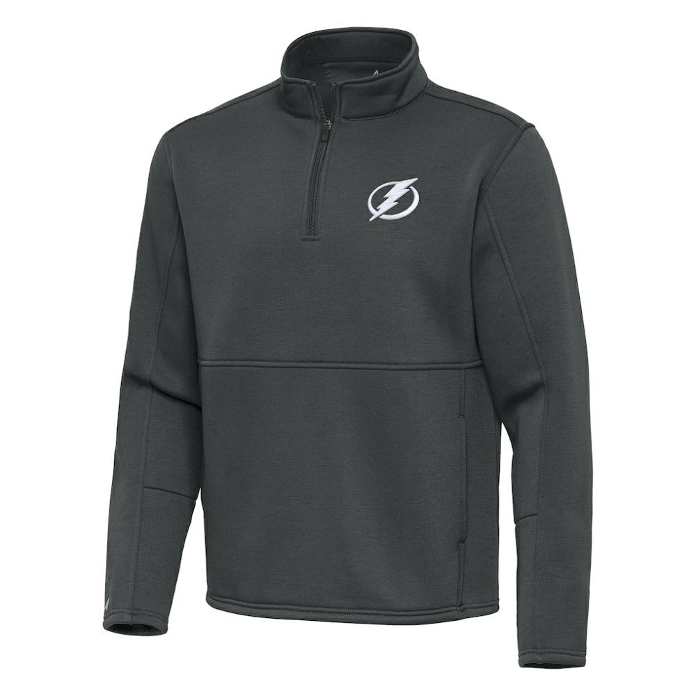 Tampa Bay Lightning Antigua Twist Quarter-Zip Pullover Jacket Pewter