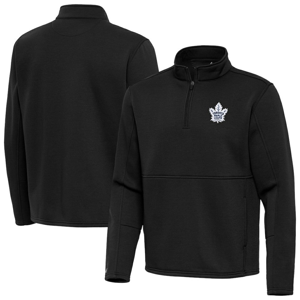 Toronto Maple Leafs Antigua Twist Quarter-Zip Pullover Jacket Black
